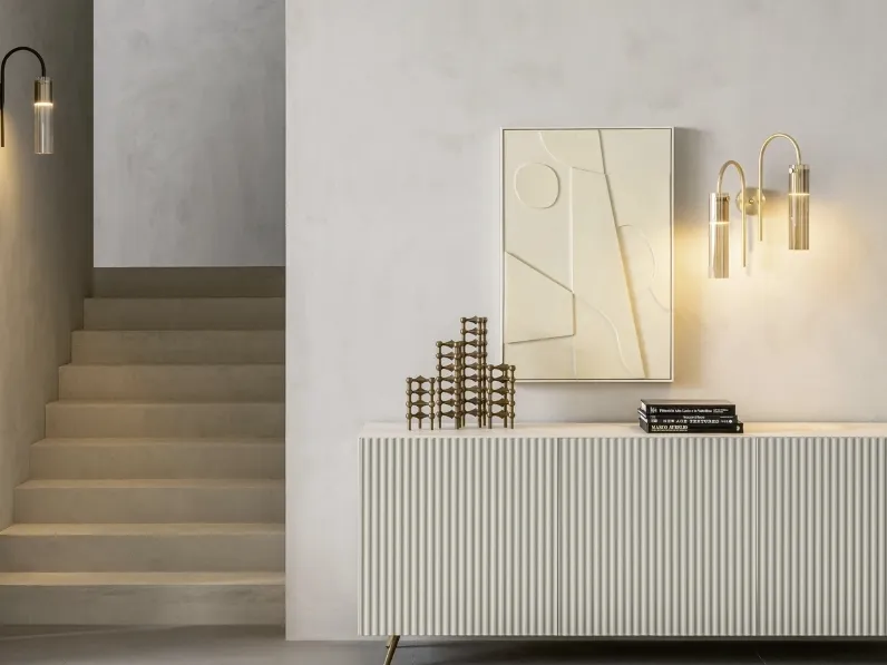 Lampada da parete Tube A di Riflessi