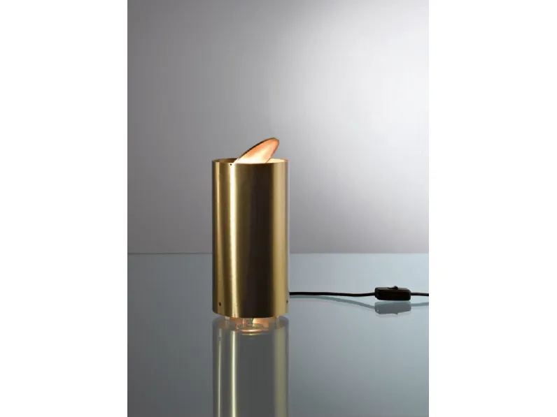 Lampada Tubo Tavolo con disco superiore orientabile MF 35 di Laura Meroni