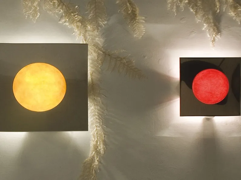 Lampada in acciaio e Nebulite Washmachine di In-Es Artdesign