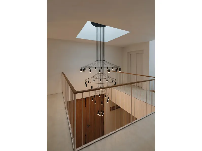Lampada a sospensione Wireflow Chandelier di Vibia