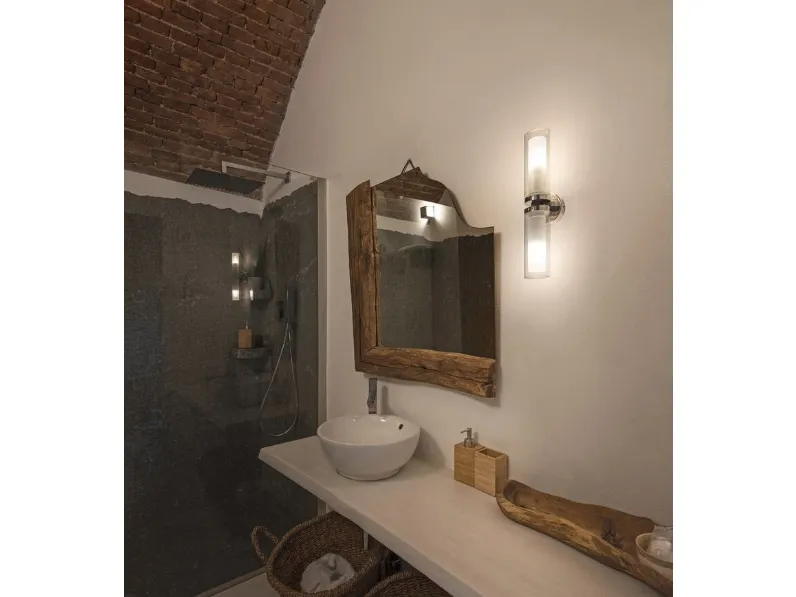 Lampada da parete in vetro doppio e alluminio WL 106 di SLV