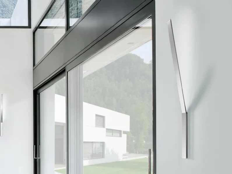 Lampada da parete Ypsilon in ottone cromato di Panzeri