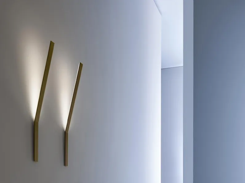 Lampada da parete in ottone Ypsilon di Panzeri