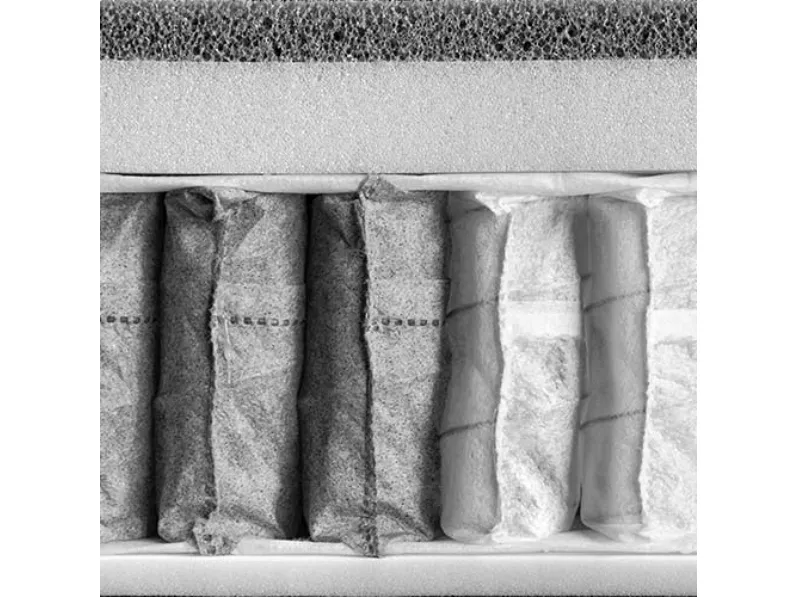 Materasso B Air in visco pneumatico e visco airsense e molle insacchettate di Flou