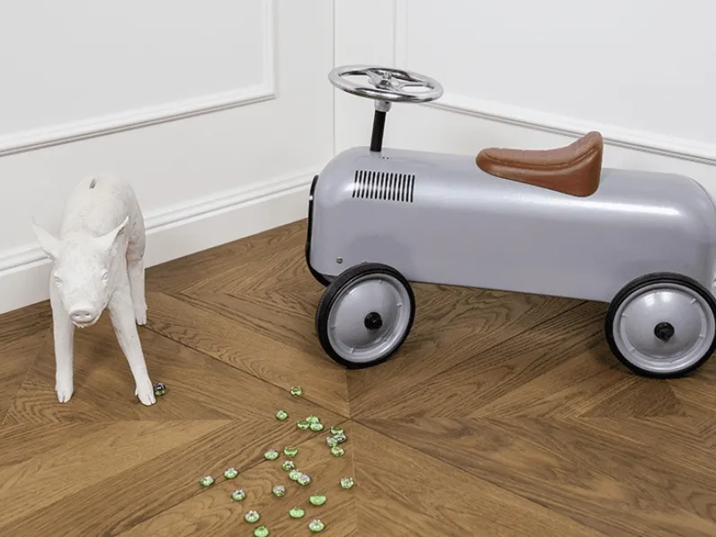 Parquet Quadri e Quadrotte Quadro in Rovere termotrattato scuro di Milano Parquet