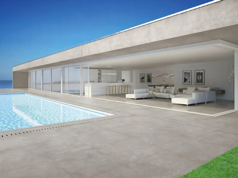 Piastrelle in gres porcellanato effetto cemento adatte anche per uso esterno Concreta di Tagina