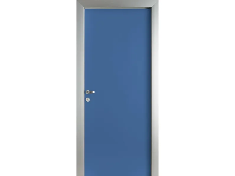 Porta per interni Aluminium battente in laccato con profilo in alluminio di Effebiquattro