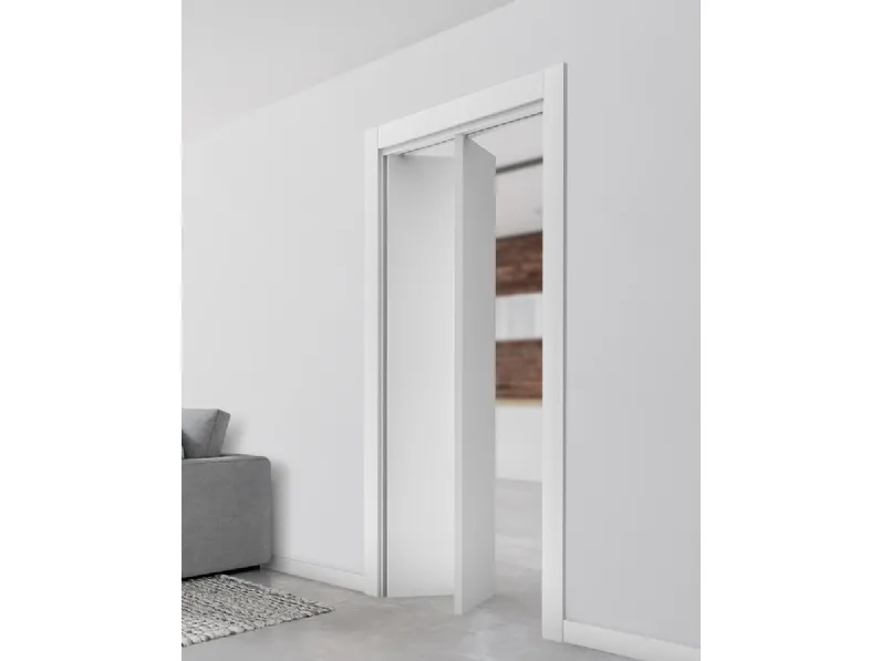Porta per interni Ante Pieghevoli Media in laccato Bianco di Ideal Door