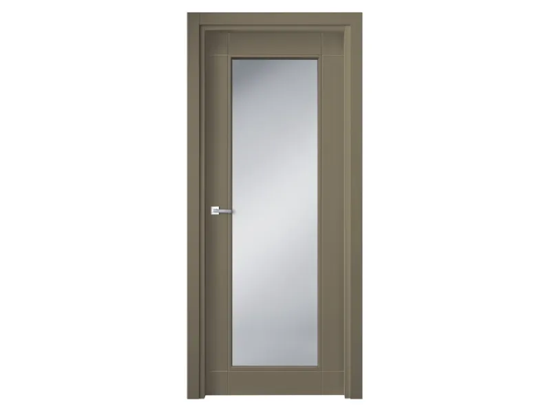 Porta per interni Soffio Scirocco in laccato con vetro satinato di Ideal Door