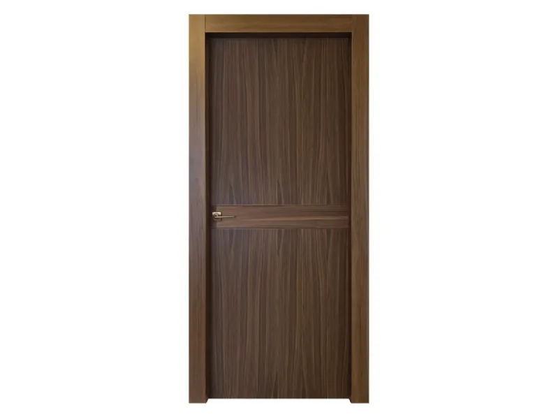 Porta per interni Incisa Graffio 2 in legno di Noce Canaletto naturale di Ideal Door