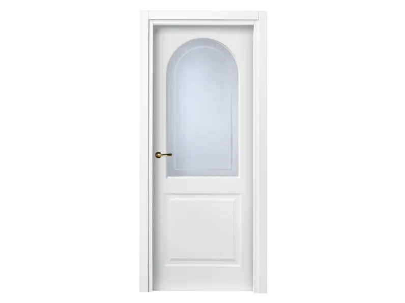 Porta per interni Pantografati Classici 6/R P in laccato con vetro satinato di Ideal Door