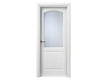 Porta per interni Pantografati 6/A P in legno laccato e vetro satinato di Ideal Door