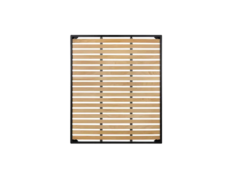 Rete con telaio in acciaio e doghe in faggio Flat di Rimar