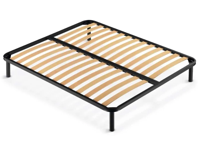 Rete con profilo in metallo e doghe in legno di Frassino Lop di Brentaflex