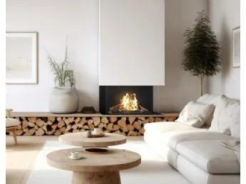 Il camino a gas Fire di Maisonfire offre un design elegante e un'atmosfera accogliente.
