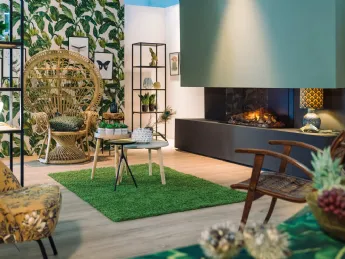 Il camino trifacciale Elecharme di Maisonfire è un elemento scultoreo che unisce design contemporane