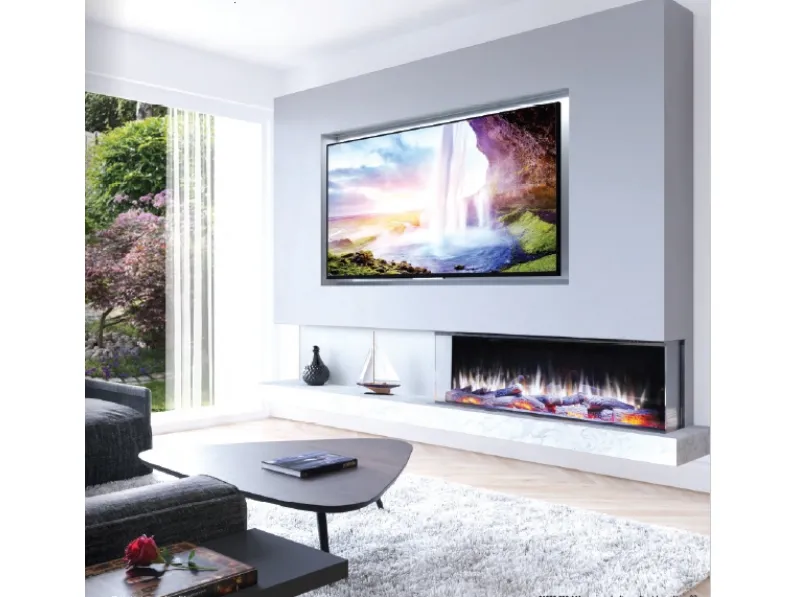 Camino elettrico a led con 13 opzioni di colore Lepiaki 150 di Maisonfire