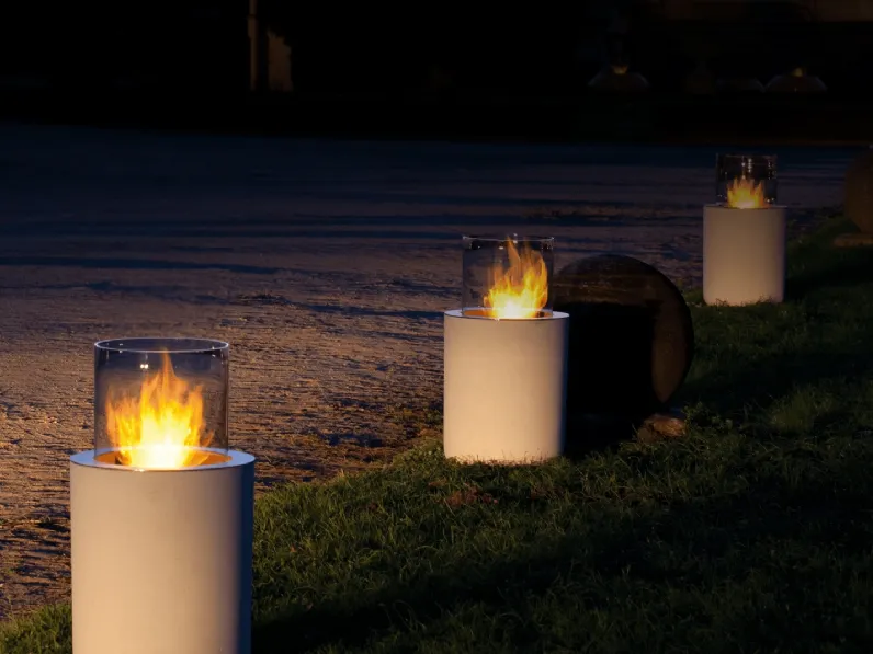 Camino a bioetanolo in cemento da giardino Jar di Planika