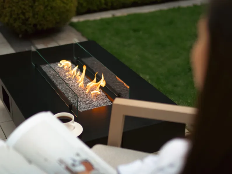 Caminetto per esterni a gas Rio Table di Planika