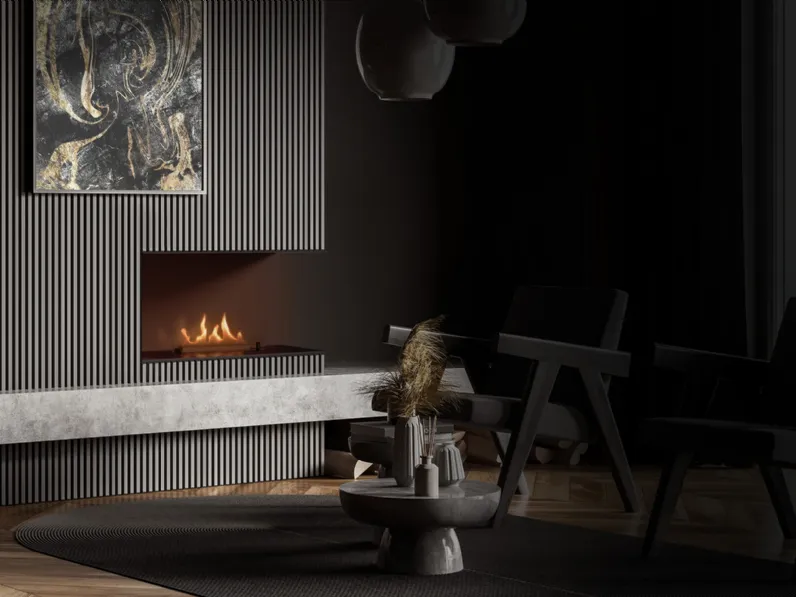 Camino a bioetanolo automatico Senso Fireplace di Planika