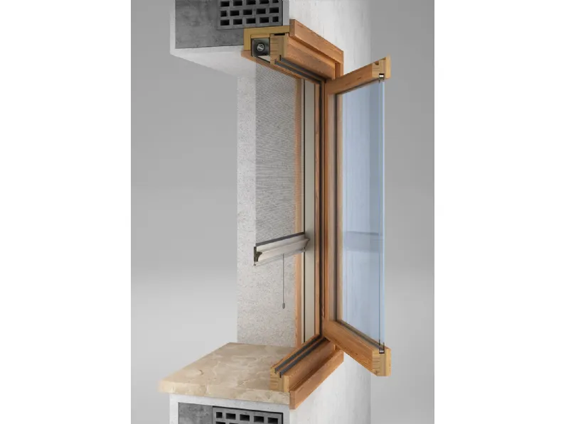 Zanzariera a incasso Delta a scorrimento verticale di Bettio