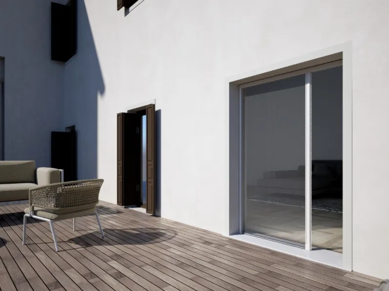 Zanzariera per porte Miniscenica Evo a scorrimento laterale di Bettio