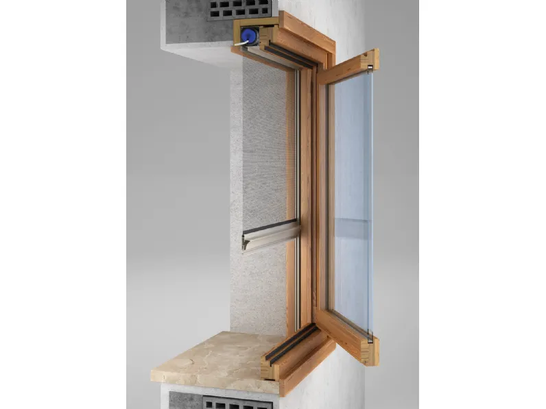 Zanzariera per finestre Moovica Incasso a scorrimento verticale di Bettio