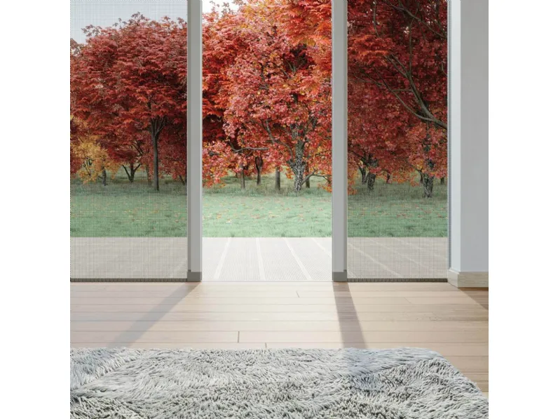 Zanzariera Soglia bassa a incasso laterale doppia anti cimice con carro di Pronema