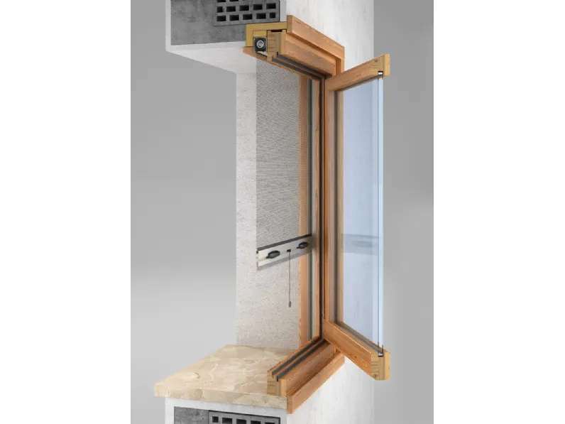 Zanzariera a scorrimento verticale a molla a scomparsa Zeta di Bettio