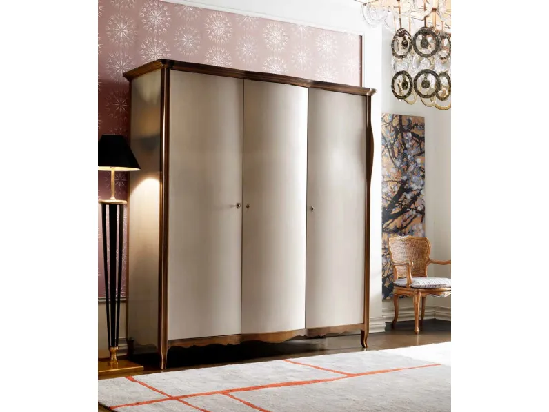 Armadio in legno con ante battenti leggermente stondate Art 2591 di Vittorio Grifoni