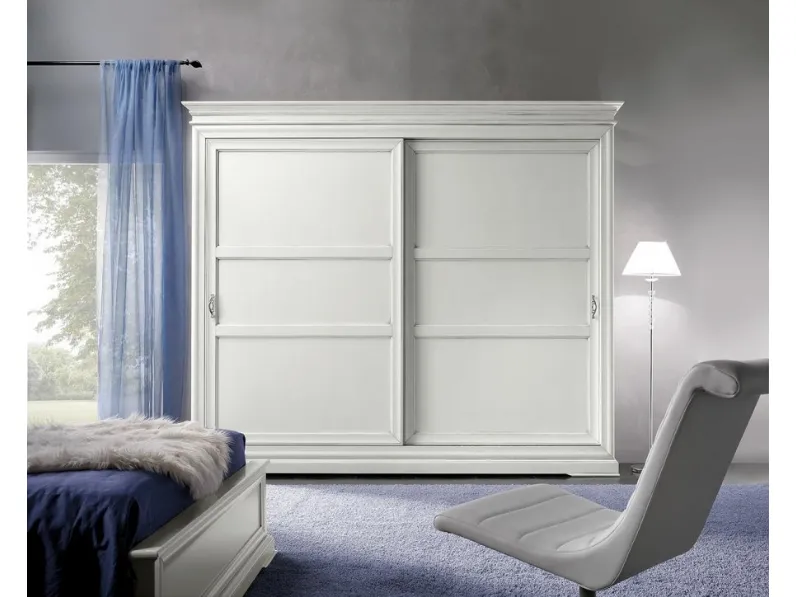 Armadio in legno a 2 ante scorrevoli 3010-A di Zanini