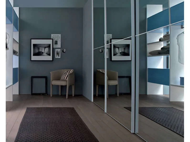 Armadio con ante scorrevoli Anfiteatro Vetro di Estel