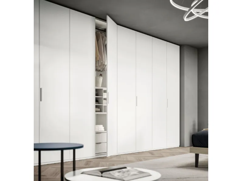 Armadio Ardecò Box Bianco in laccato opaco di Spagnol Mobili