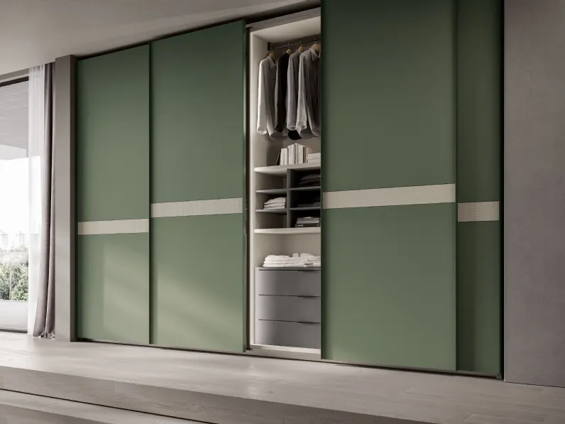 Armadio Ardecò Scala in laccato Verde di Spagnol Mobili