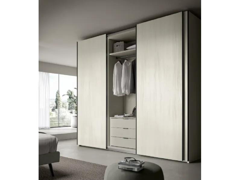 Armadio Ardecò Telaino Noce Sider di Spagnol Mobili