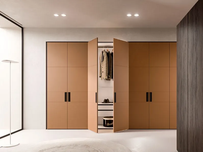 Armadio Ares anta battente in cuoio di Cinquepuntozero