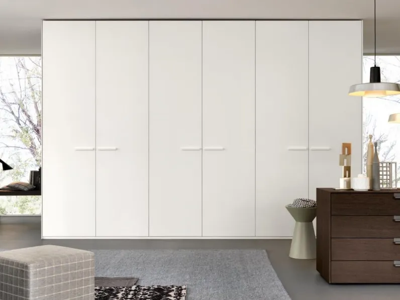 Armadio con ante battenti Arizona laccato Bianco opaco di Giellesse