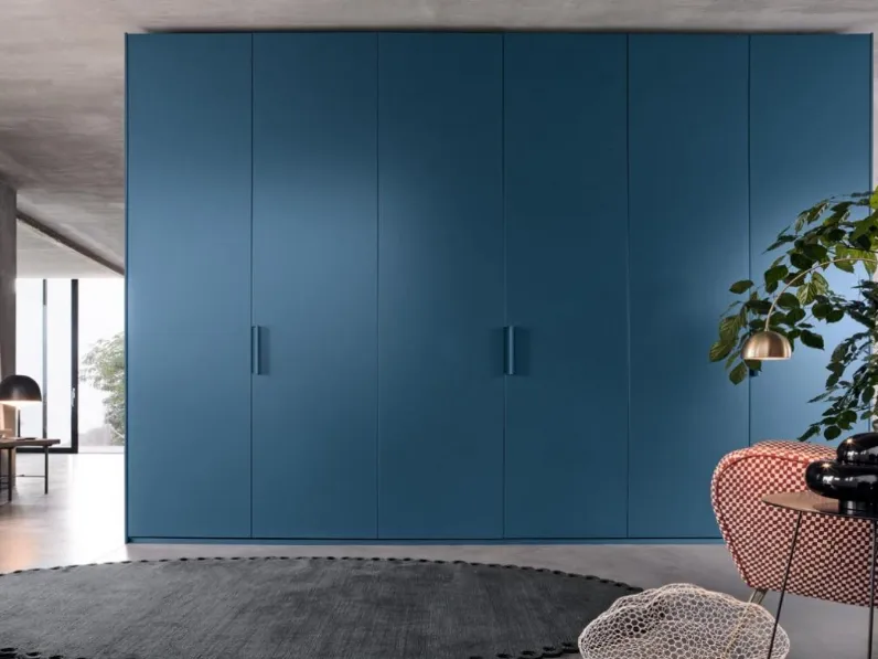 Armadio con ante battenti Arizona laccato Blu opaco di Giellesse