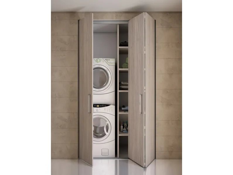 Armadio a muro con ante a Soffietto 01 di Pozzi Armadi