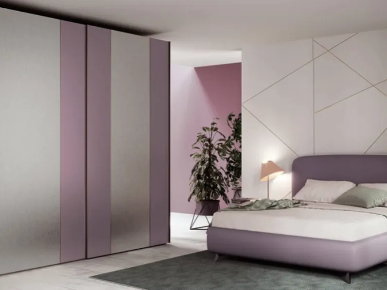 Armadio Scorrevole finitura laccato Metallo e melaminico Bouganville di Foresi Mobili