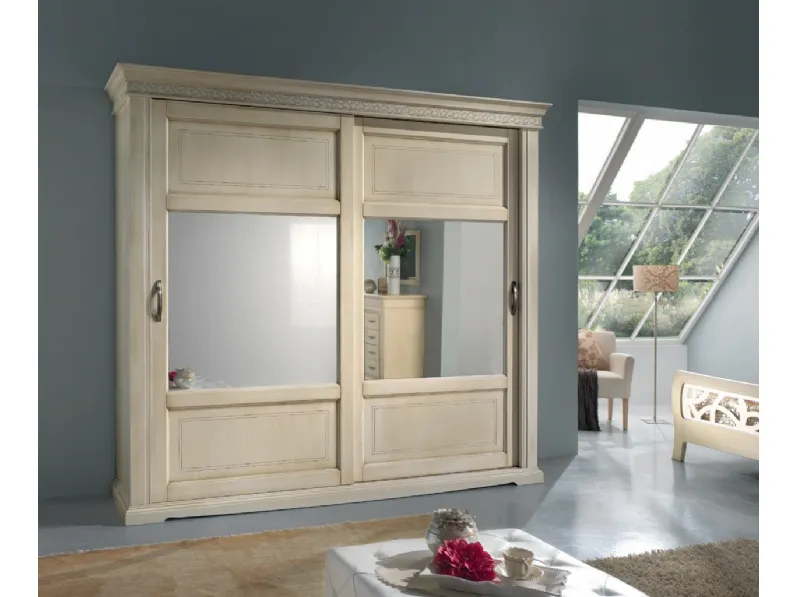 Armadio con ante scorrevoli Bernini con specchio di Betamobili