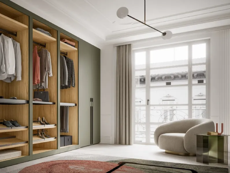 Cabina Armadio con esterno in laccato opaco e interno in melaminico Bold di SantaLucia