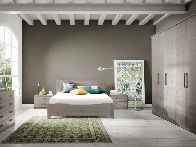 Armadio con ante battenti Caldo legno 045 di Linea3