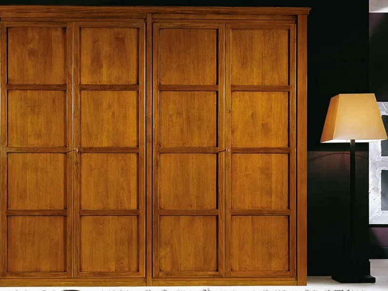 Armadio con 4 ante battenti City in finitura Noce di Betamobili