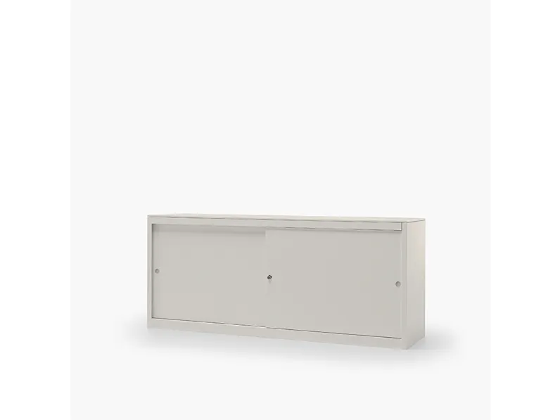 Armadio in metallo con ante scorrevoli Classic White Basso di Fantin