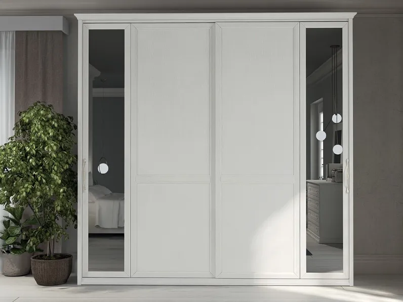 Armadio con ante scorrevoli Arcadia AM206 in melaminico e specchi di Colombini Casa