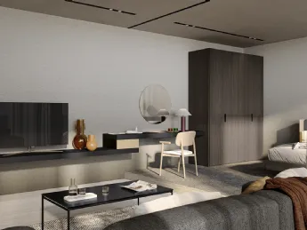 Armadio Concreta H102: design essenziale e funzionalità pratica per un ambiente ordinato.