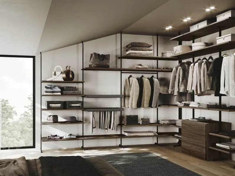 Cabina Armadio Continuo 3|0 RQN018 finitura noce moro di Imab