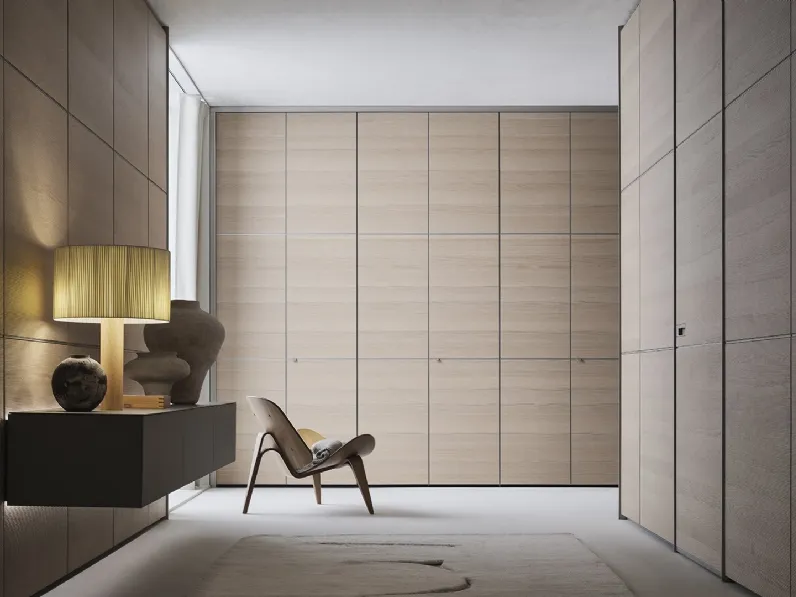 Armadio con ante battenti Cover in Rovere Taiga di Rimadesio