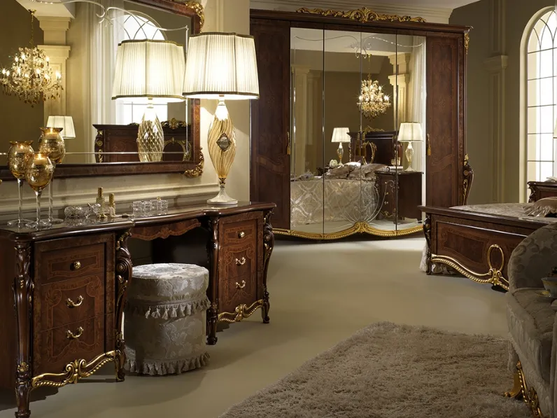 Armadio con ante battenti in legno con specchi Donatello di Arredoclassic